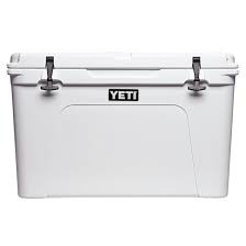 The YETI Tundra® 105 was designed with more height and a smaller footprint, so it takes up less room in your boat or truck bed. That extra altitude lets you stack your meats and drinks up high with enough room for a layer of ice on top. This body shape means greater capacity and longer ice retention than your standard cooler.